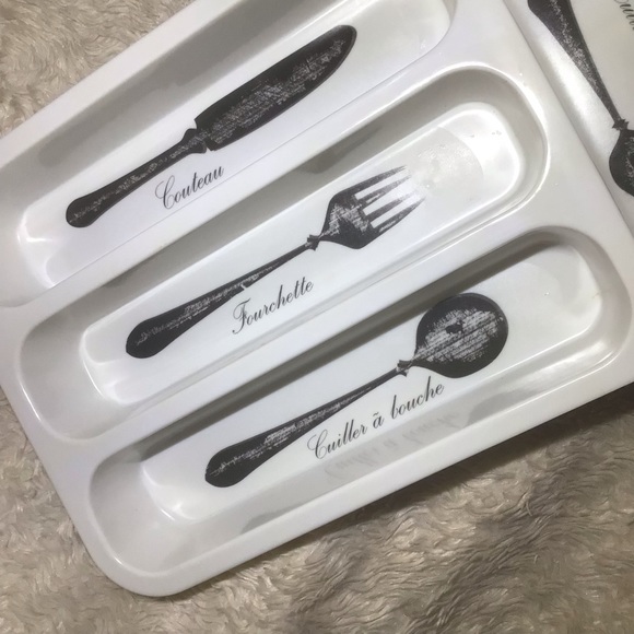French plastic utensil silverware kitchen drawer organizer cutlery - Picture 3 of 4